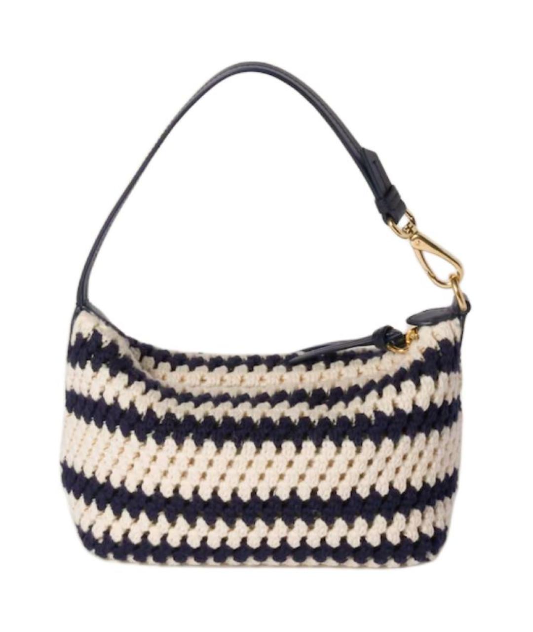 MIU MIU Темно-синяя пелетеная сумка через плечо, фото 3