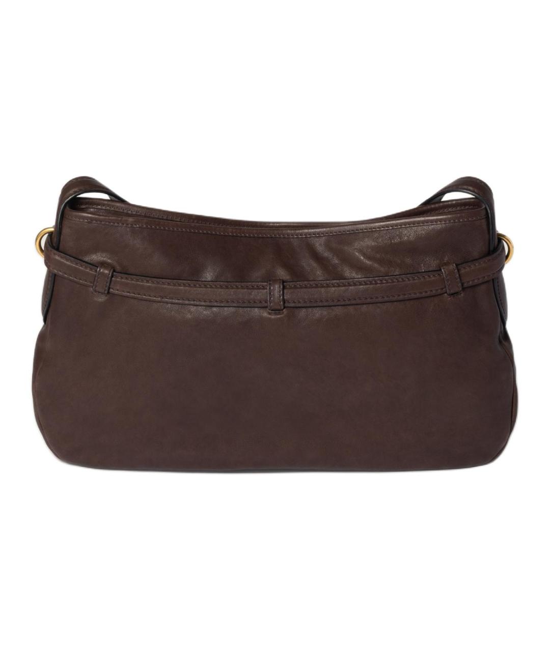 MIU MIU Коричневая кожаная сумка через плечо, фото 3