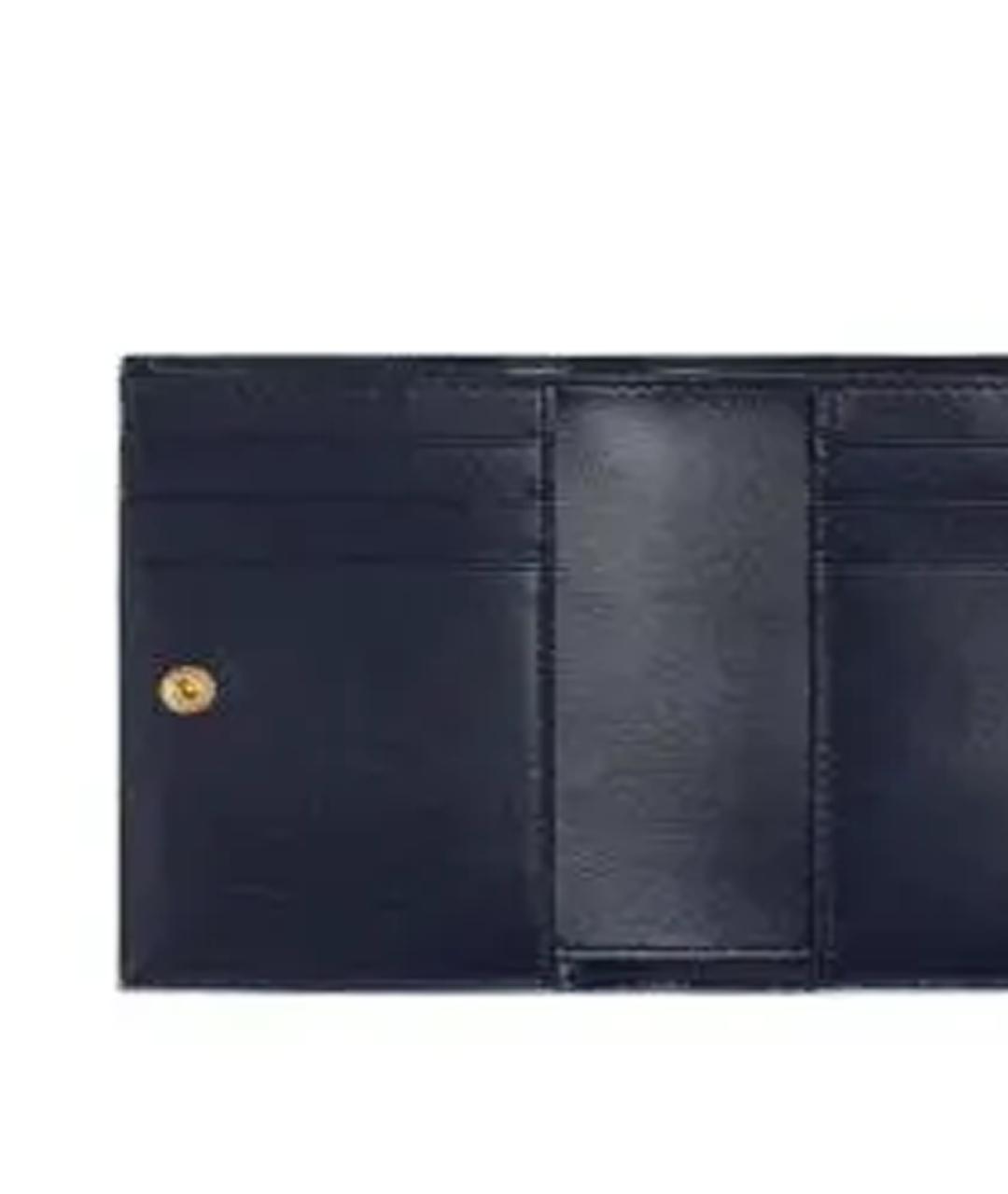 BOTTEGA VENETA Синий кожаный кошелек, фото 5