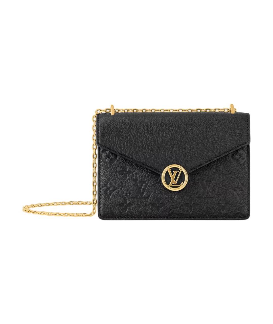 LOUIS VUITTON Черный кожаный кошелек, фото 1
