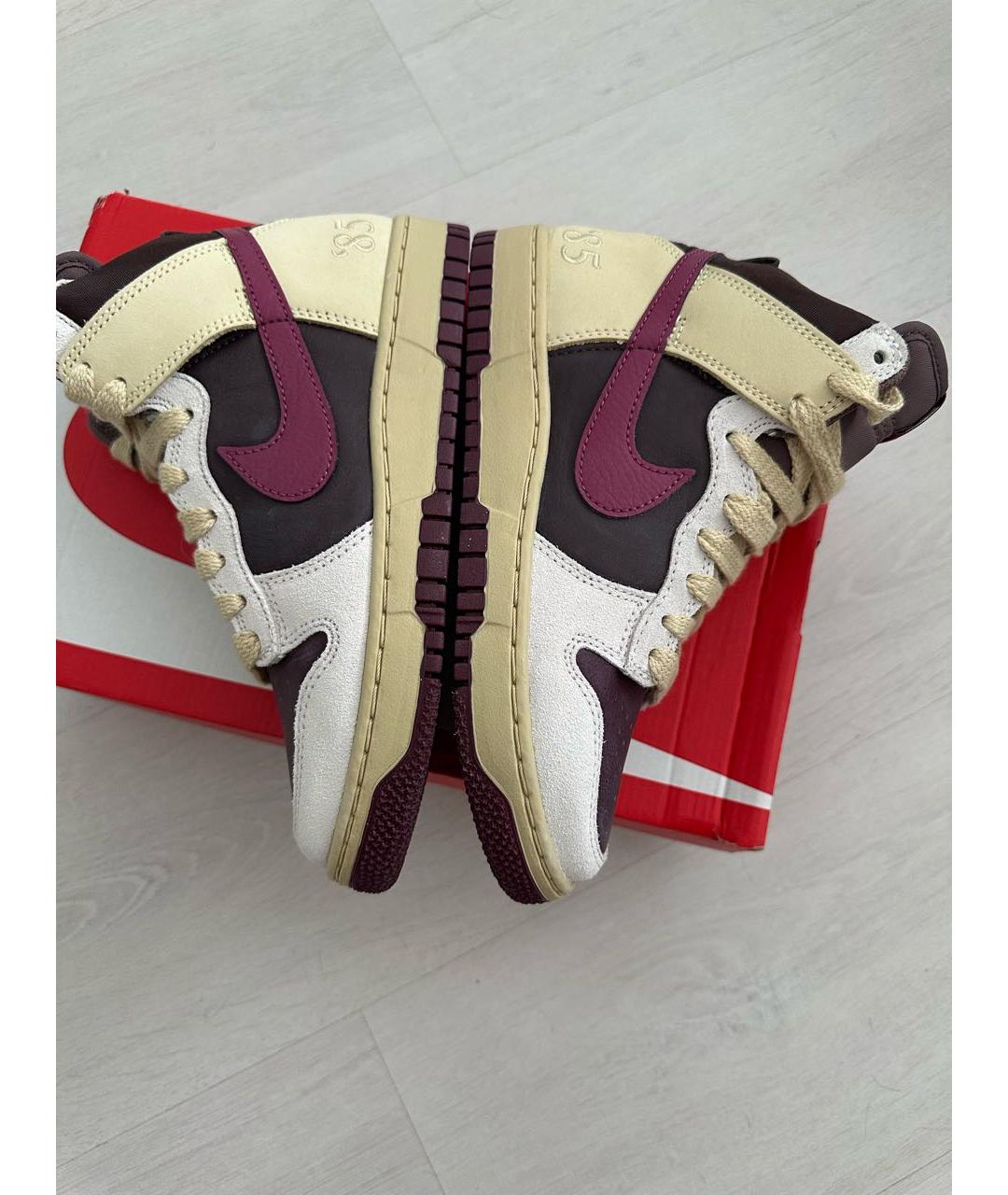 NIKE Бордовые кожаные кеды, фото 4