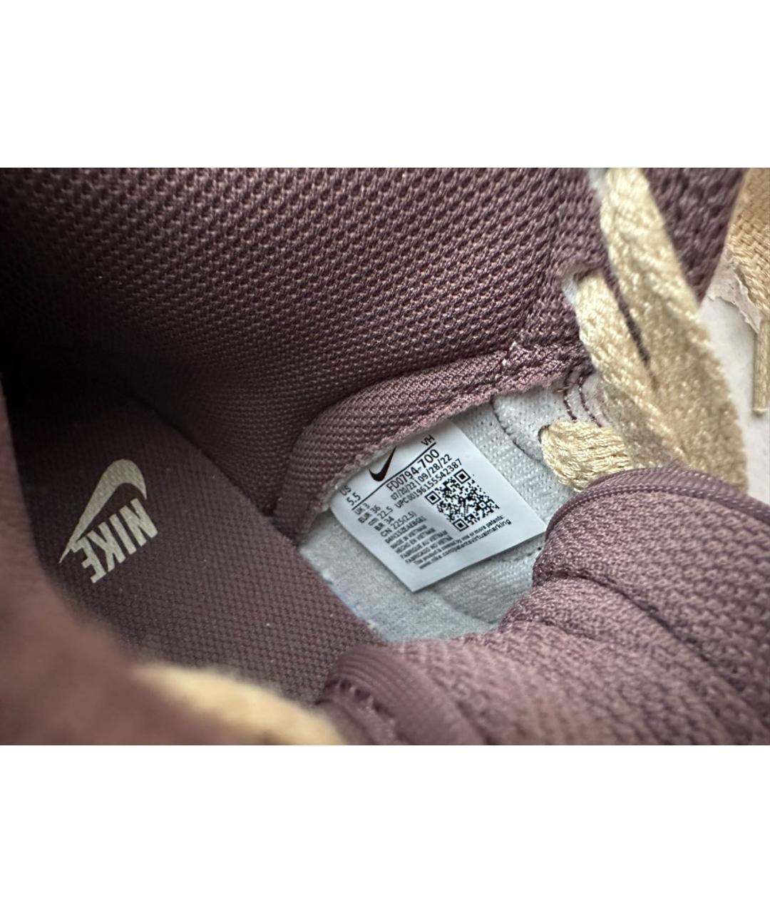 NIKE Бордовые кожаные кеды, фото 6