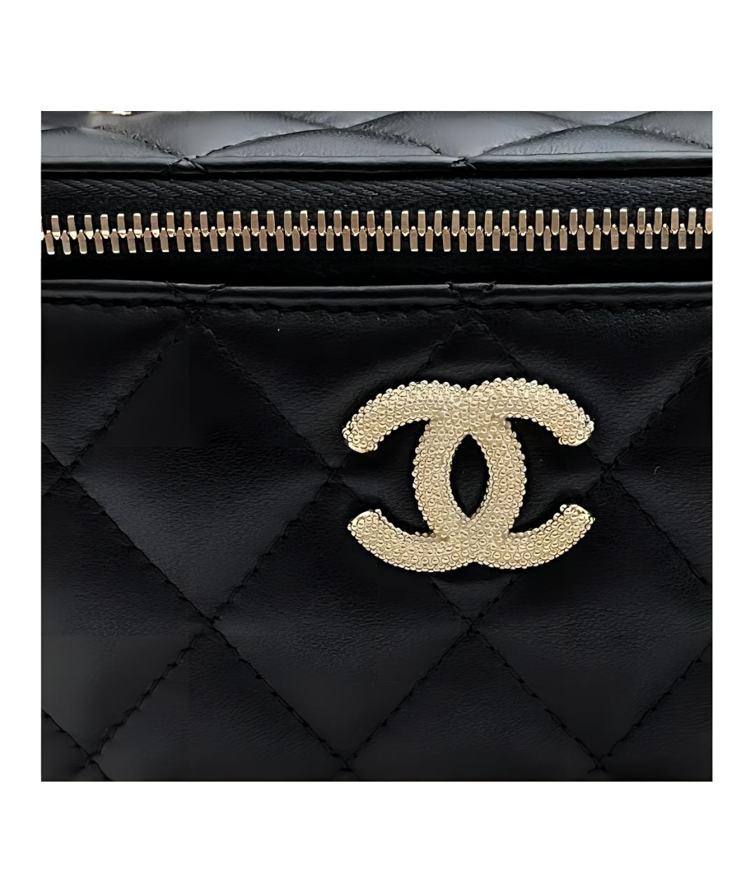 CHANEL Черная кожаная сумка через плечо, фото 2