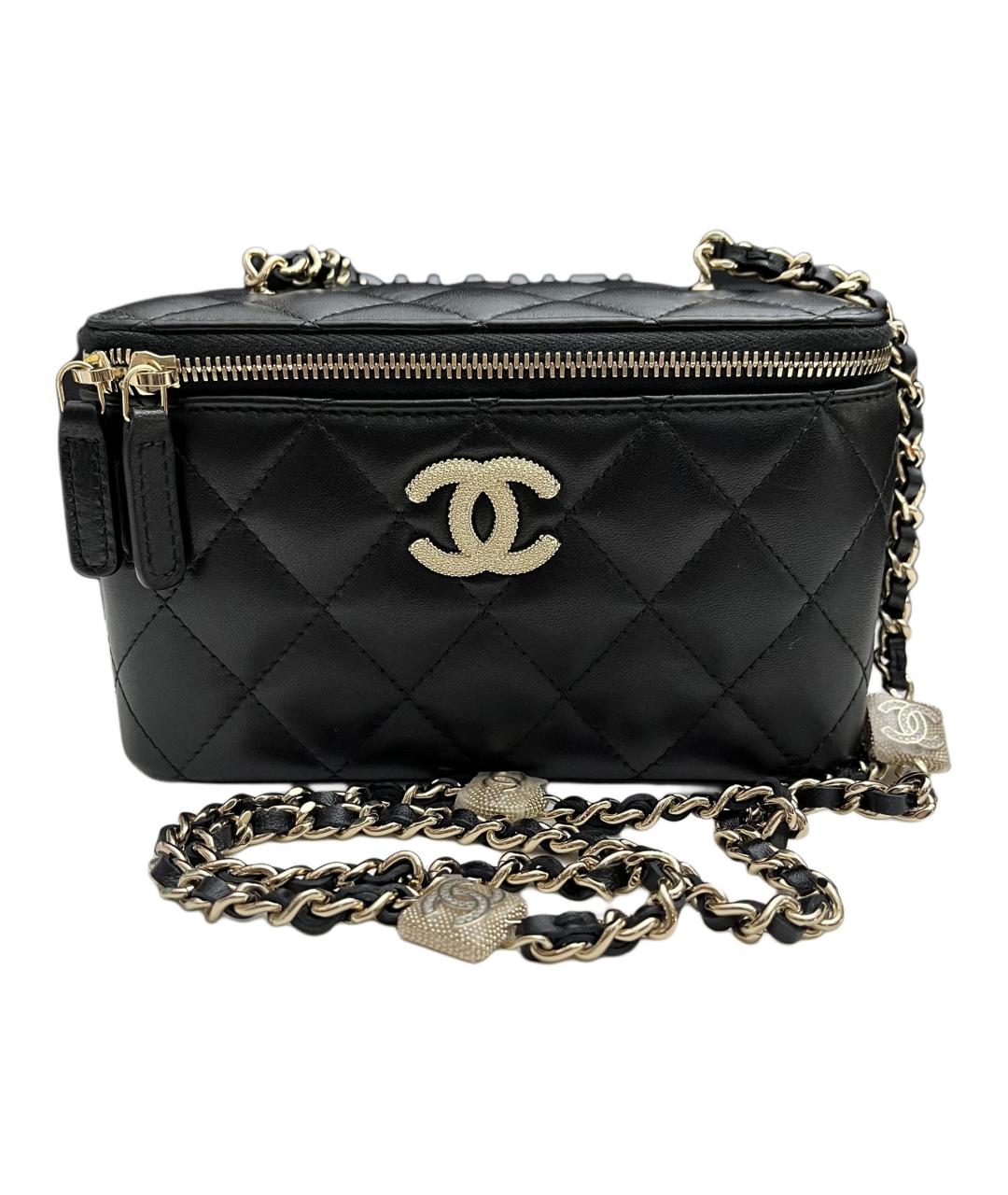 CHANEL Черная кожаная сумка через плечо, фото 1
