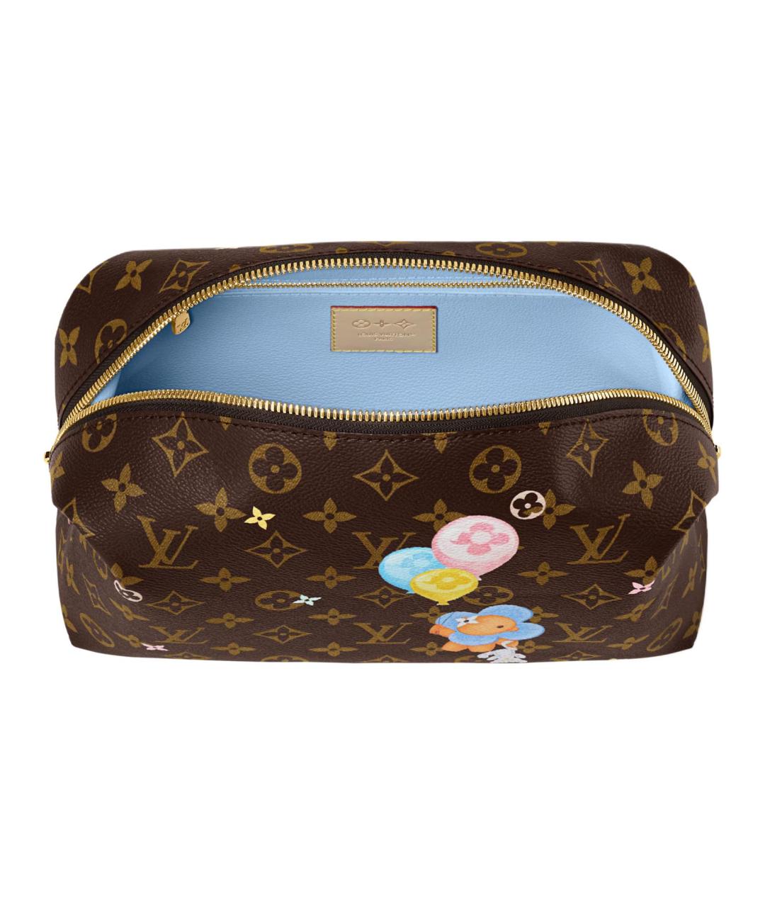LOUIS VUITTON Коричневая косметичка, фото 4