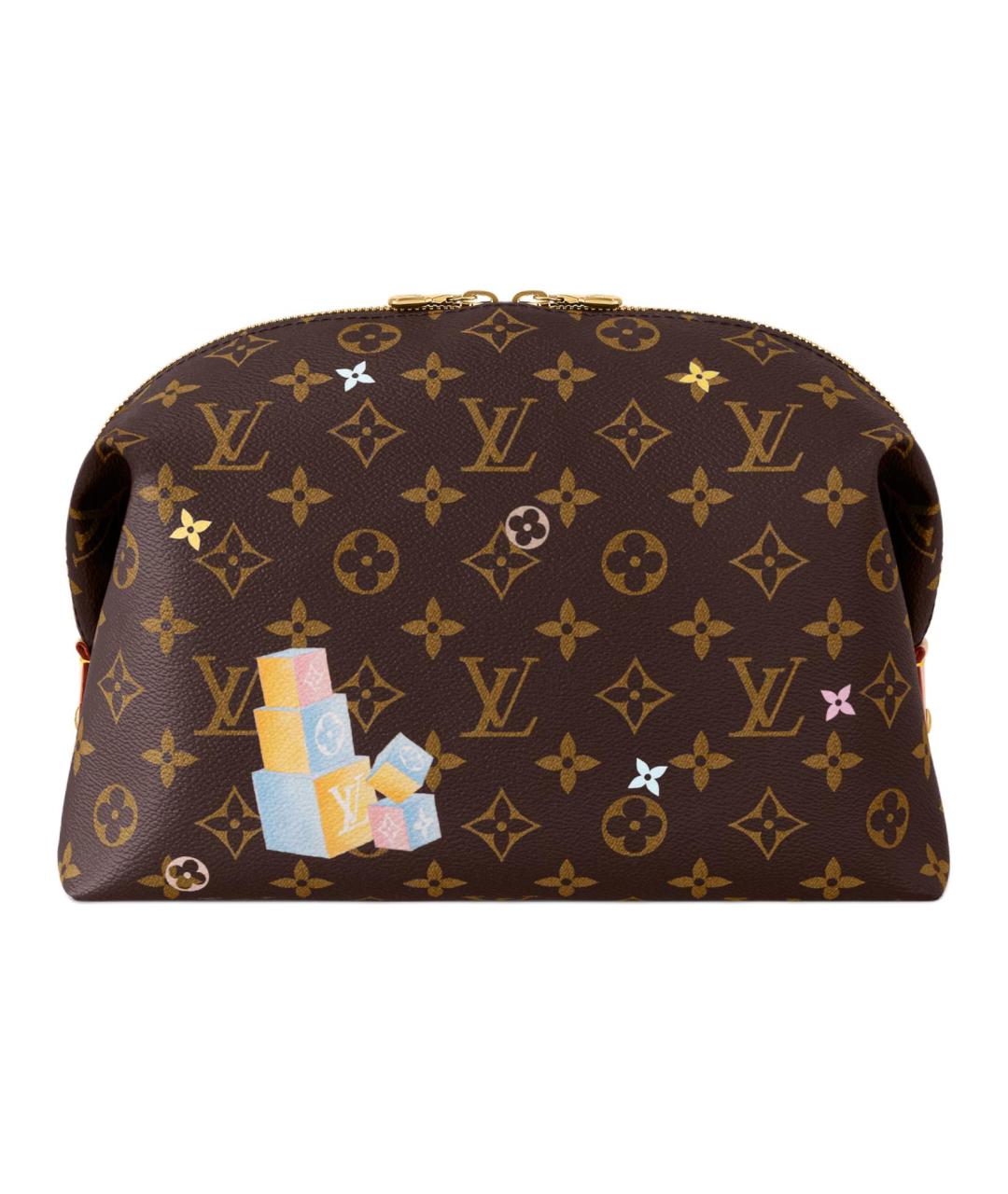 LOUIS VUITTON Коричневая косметичка, фото 3