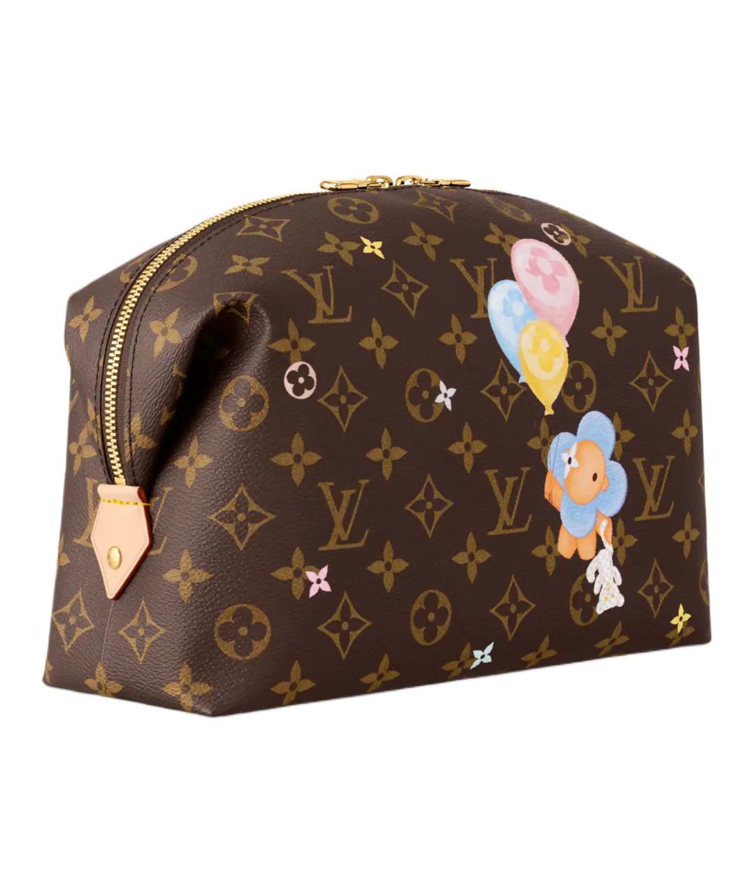LOUIS VUITTON Коричневая косметичка, фото 2