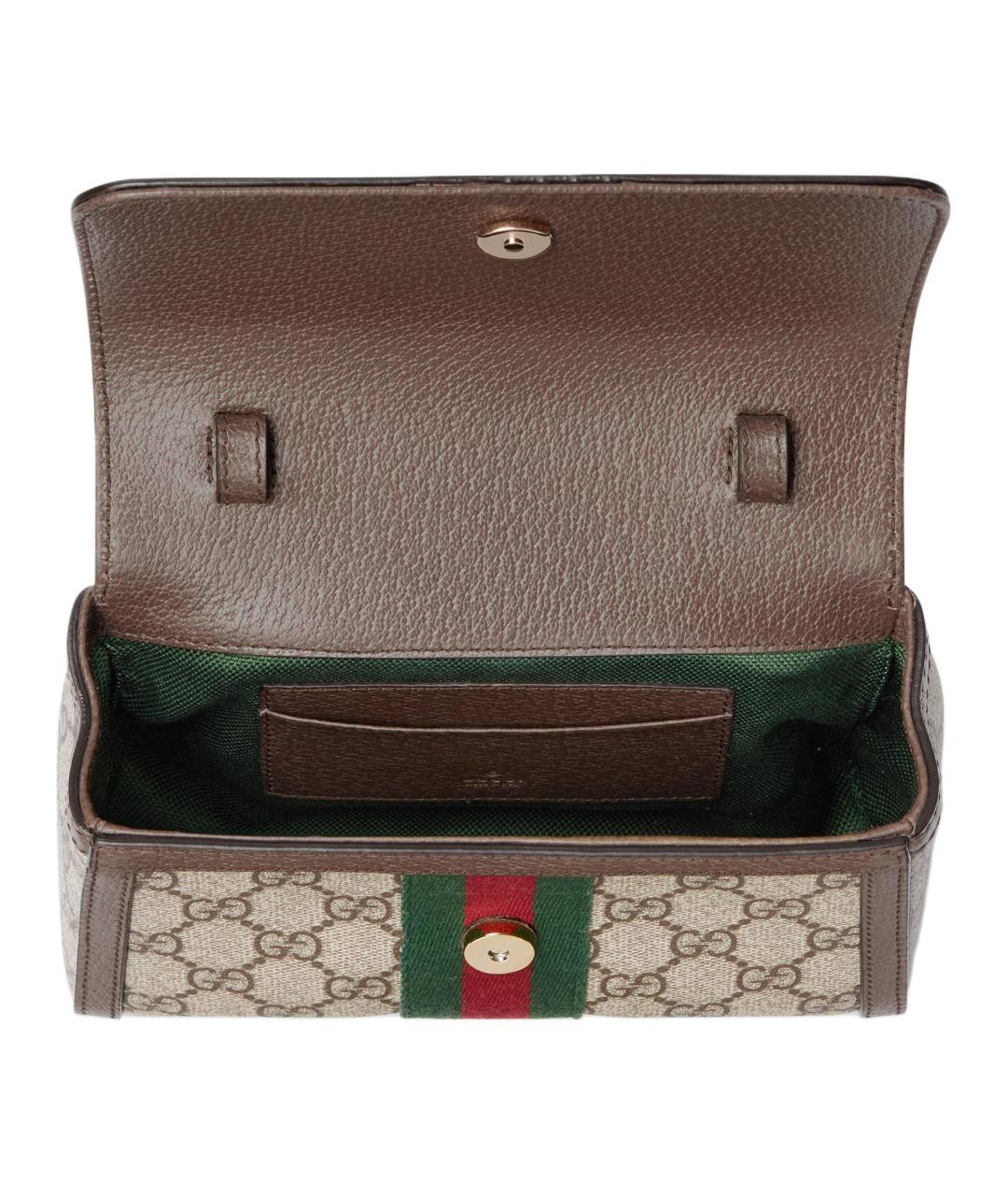 GUCCI Коричневая хлопковая сумка через плечо, фото 5