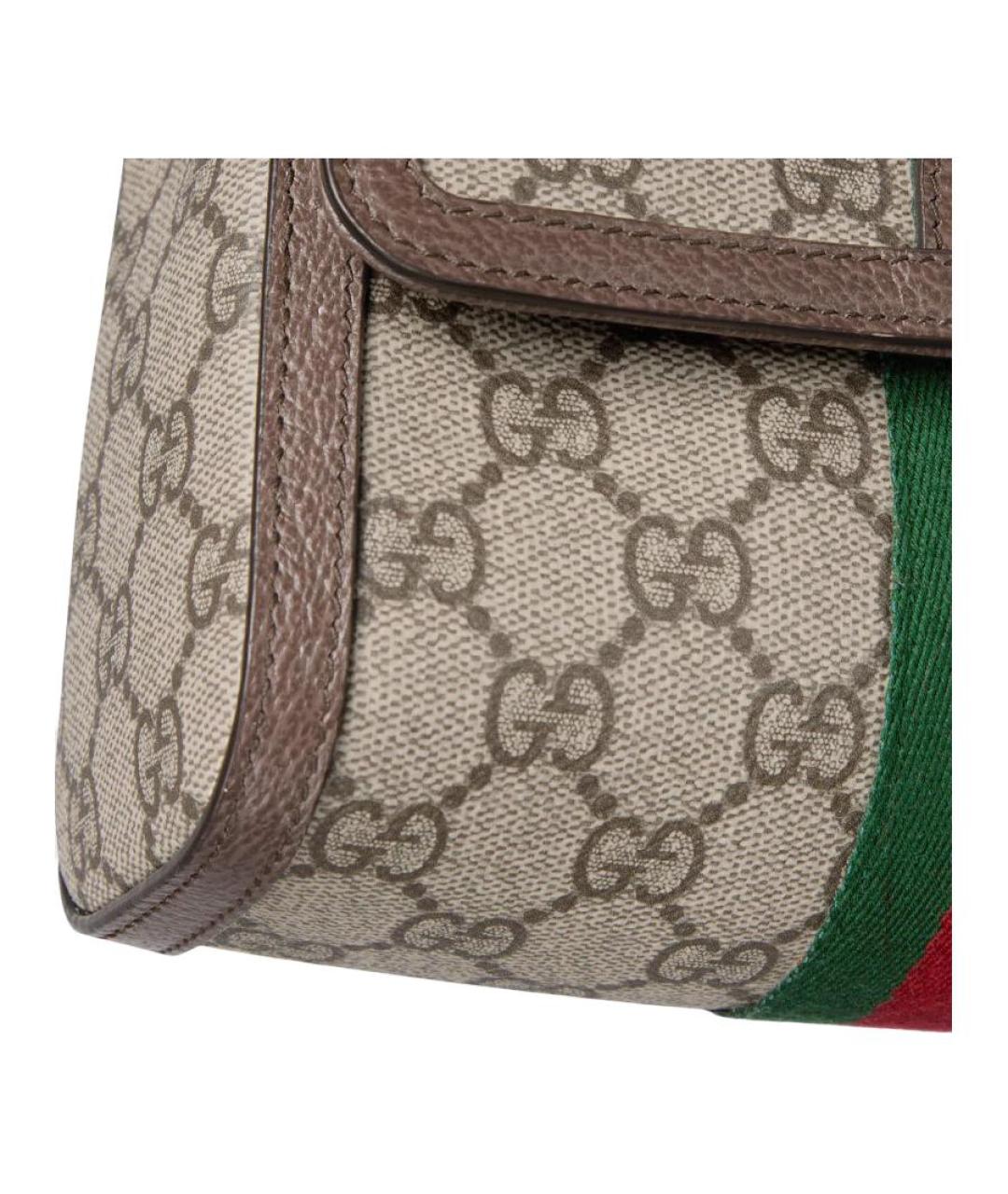 GUCCI Коричневая хлопковая сумка через плечо, фото 6