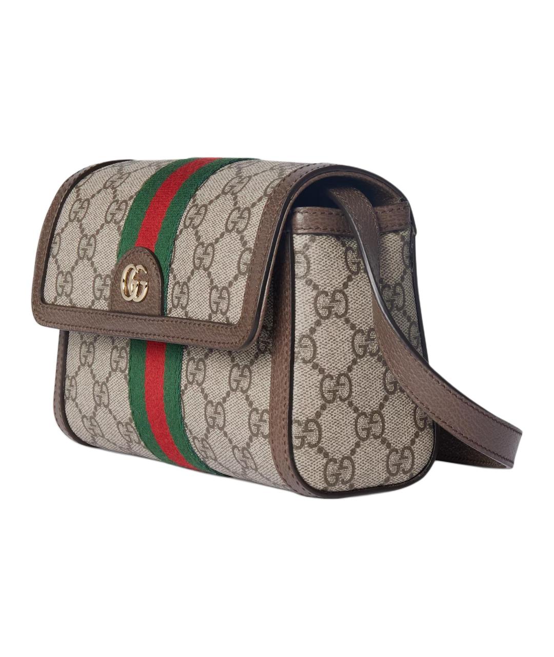 GUCCI Коричневая хлопковая сумка через плечо, фото 2