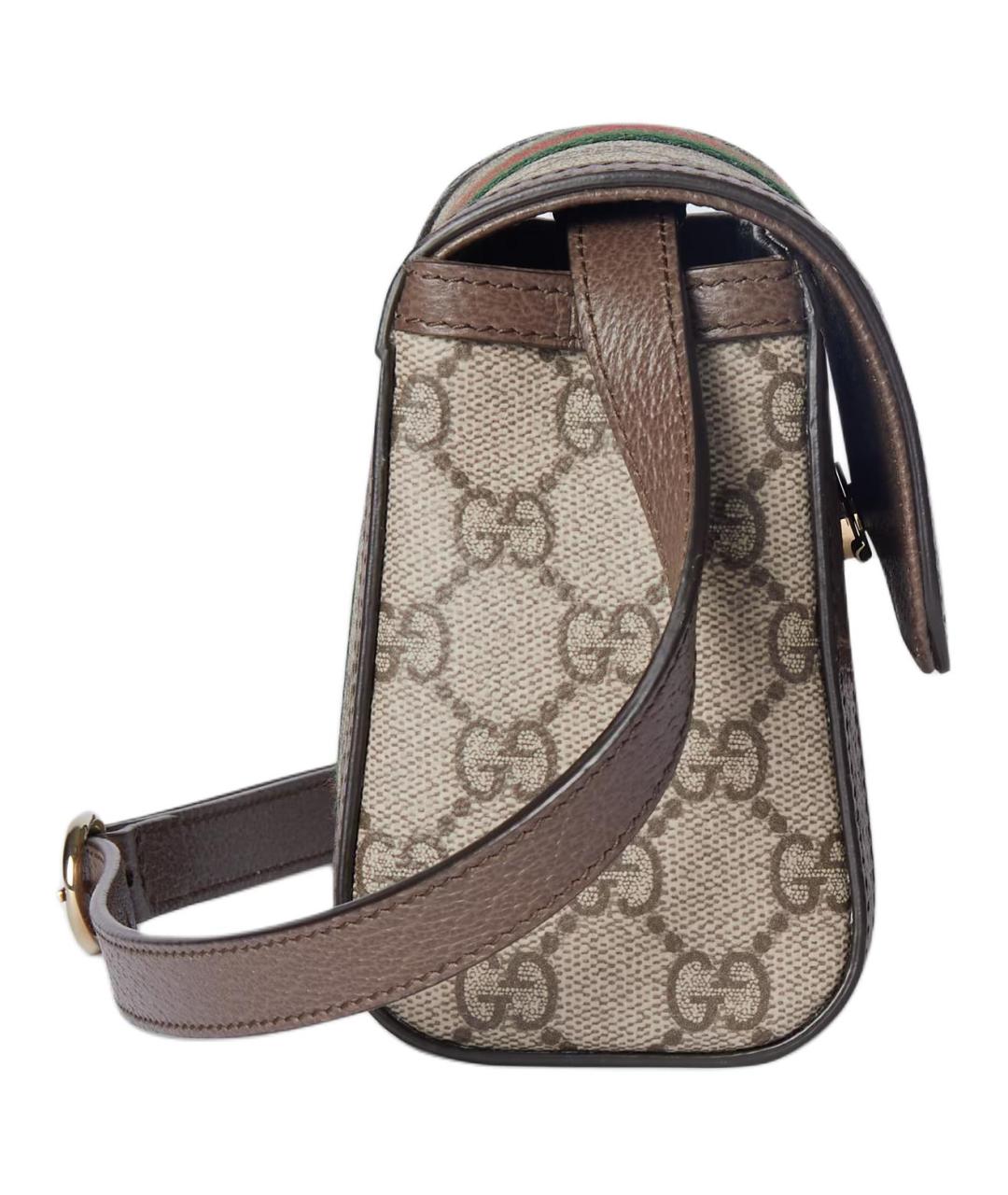 GUCCI Коричневая хлопковая сумка через плечо, фото 3