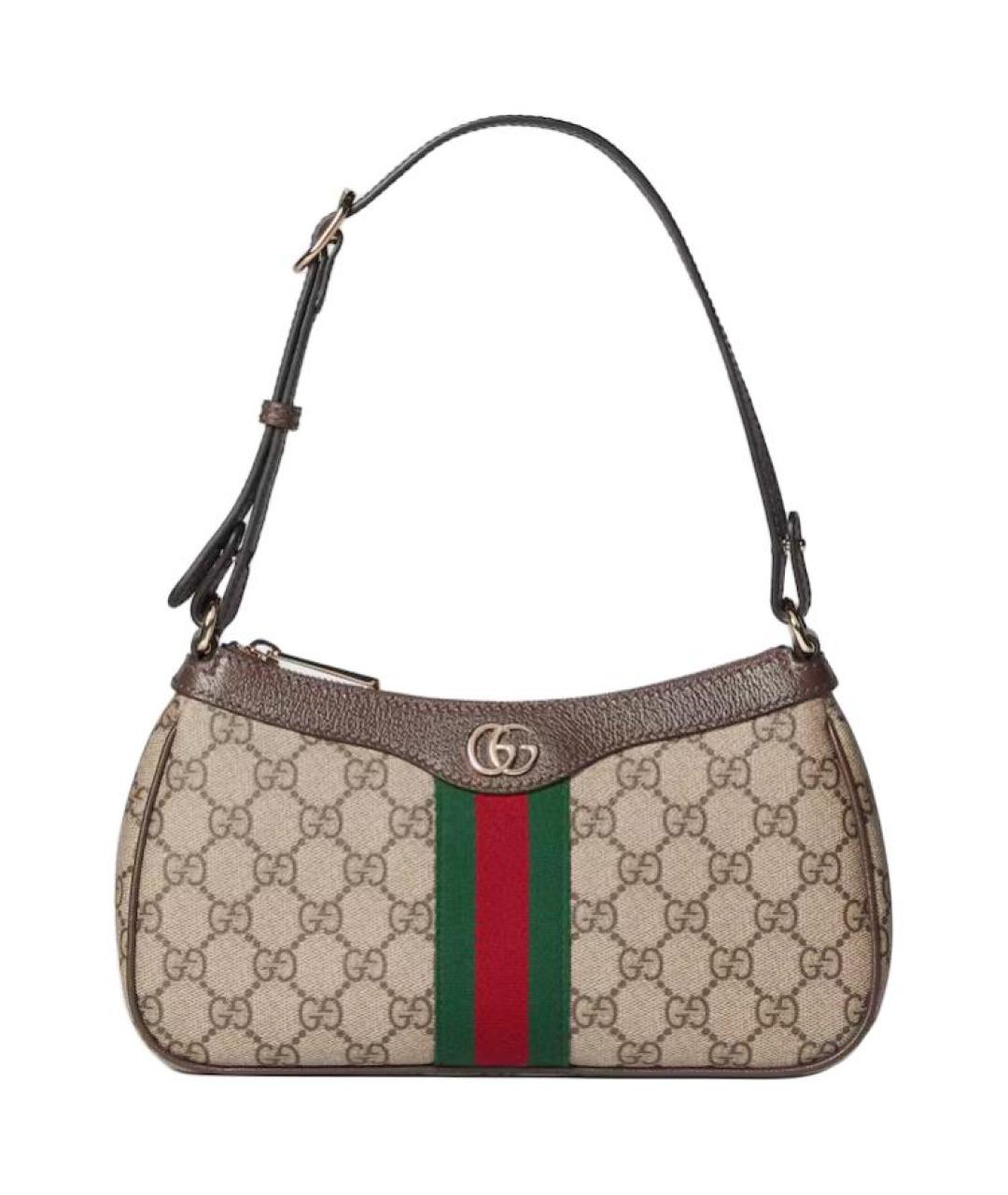 GUCCI Коричневая хлопковая сумка через плечо, фото 1