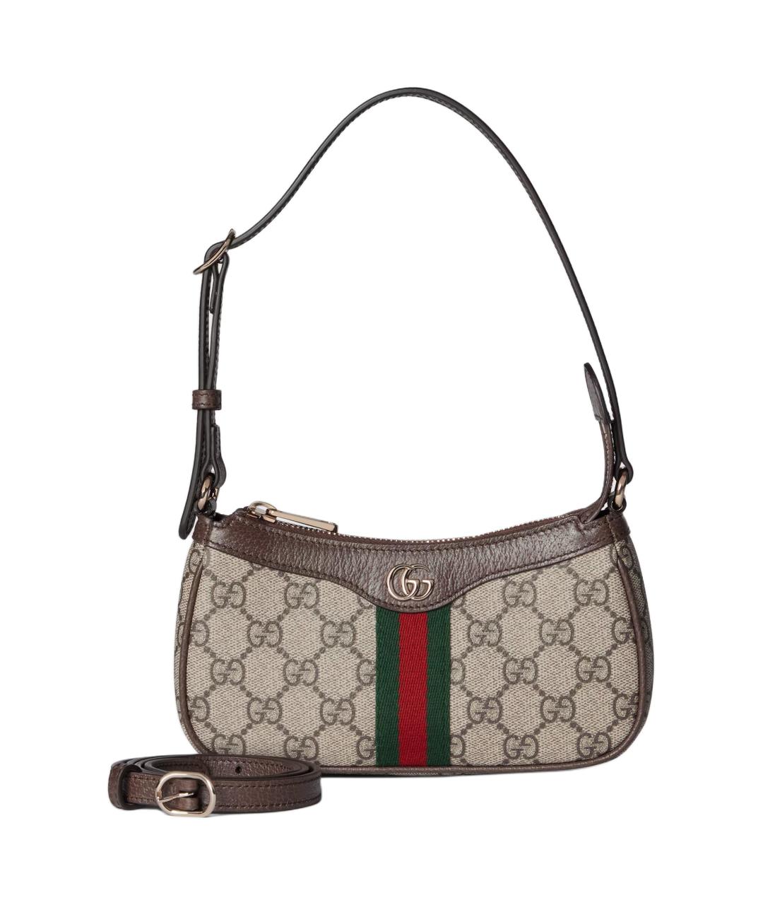 GUCCI Коричневая хлопковая сумка через плечо, фото 2