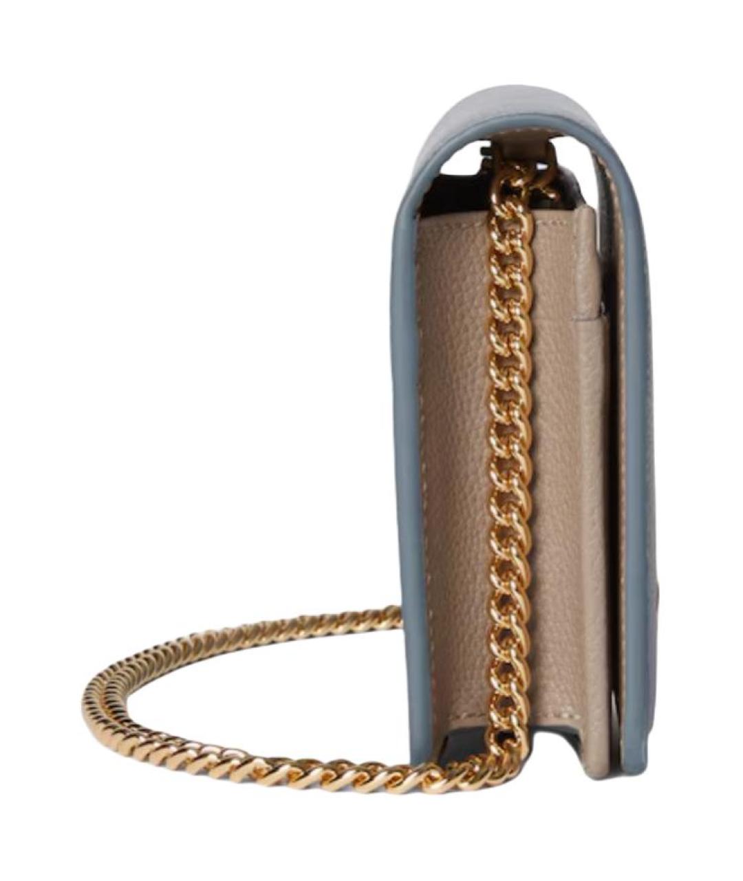 GUCCI Голубая кожаная сумка через плечо, фото 5