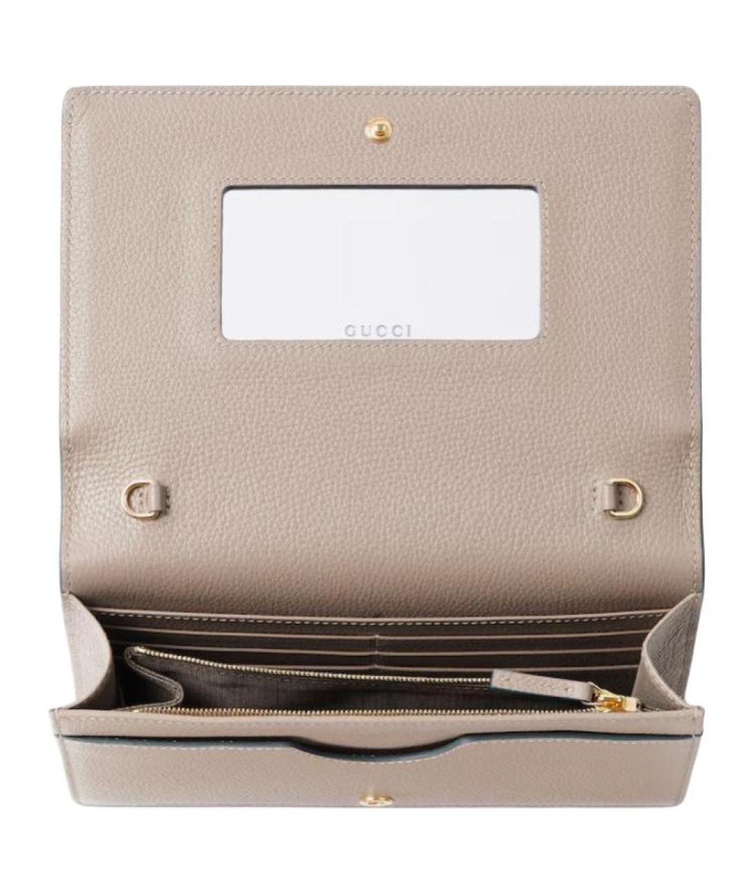 GUCCI Голубая кожаная сумка через плечо, фото 4