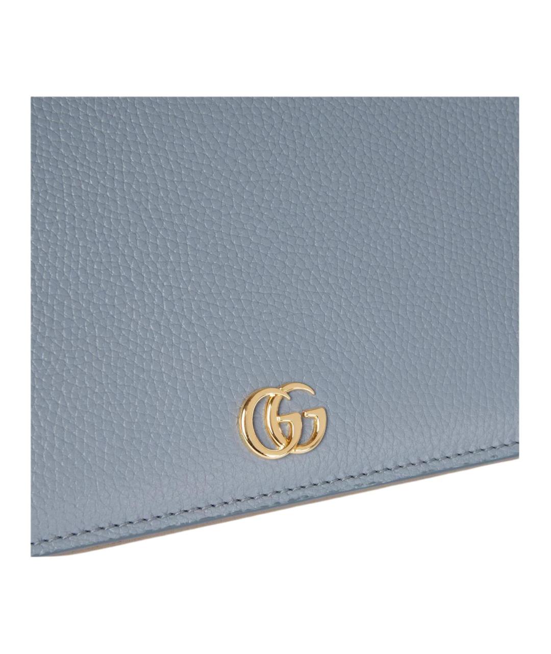 GUCCI Голубая кожаная сумка через плечо, фото 7