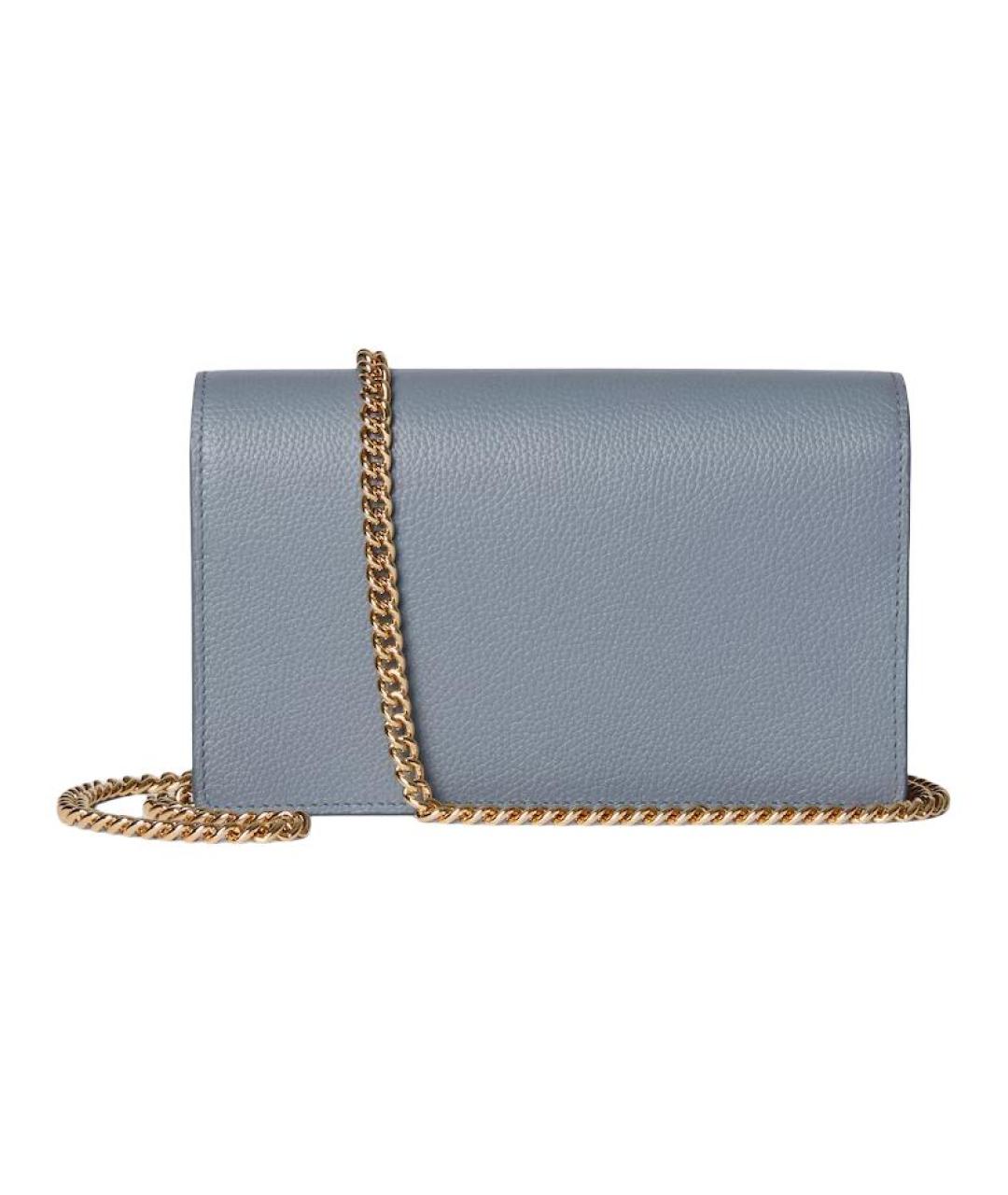 GUCCI Голубая кожаная сумка через плечо, фото 3