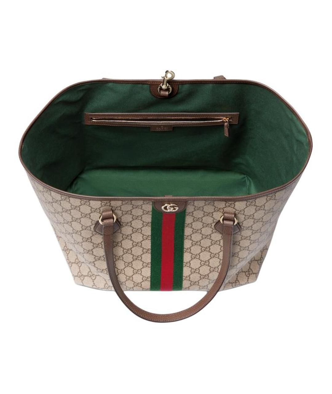 GUCCI Коричневая хлопковая сумка через плечо, фото 5