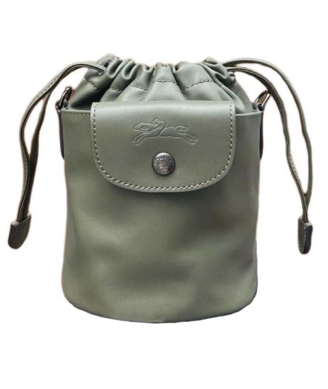 LONGCHAMP Зеленая кожаная сумка через плечо, фото 1
