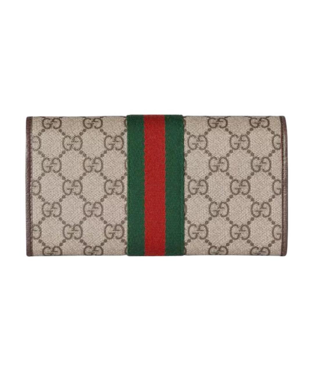 GUCCI Коричневый кожаный кошелек, фото 3