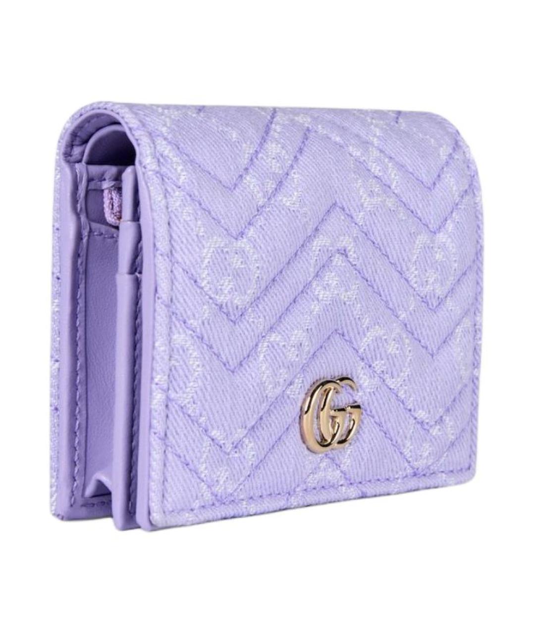 GUCCI Фиолетовый кожаный кошелек, фото 2