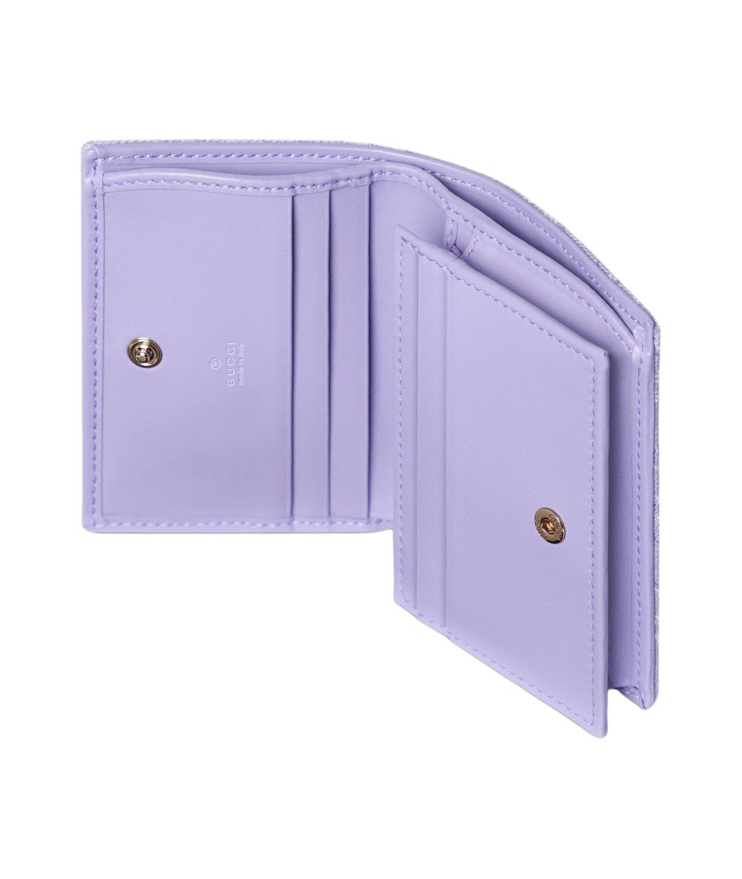 GUCCI Фиолетовый кожаный кошелек, фото 5