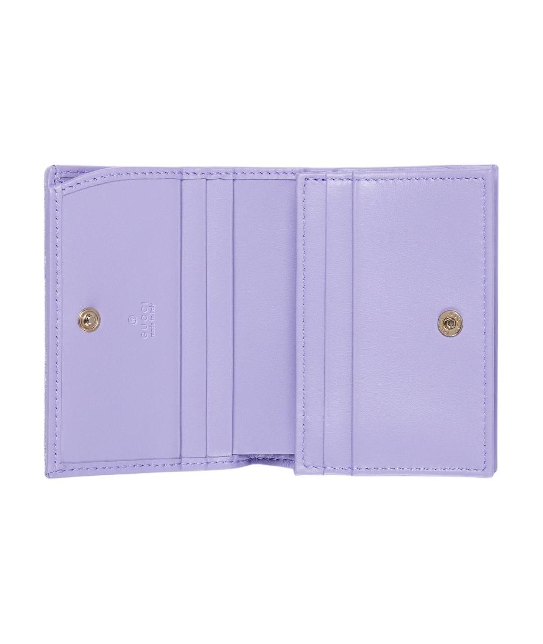 GUCCI Фиолетовый кожаный кошелек, фото 4