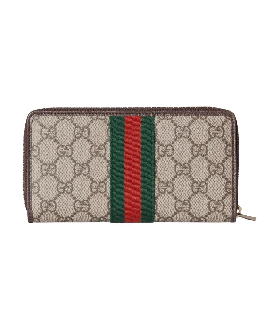 GUCCI Коричневый кожаный кошелек, фото 3