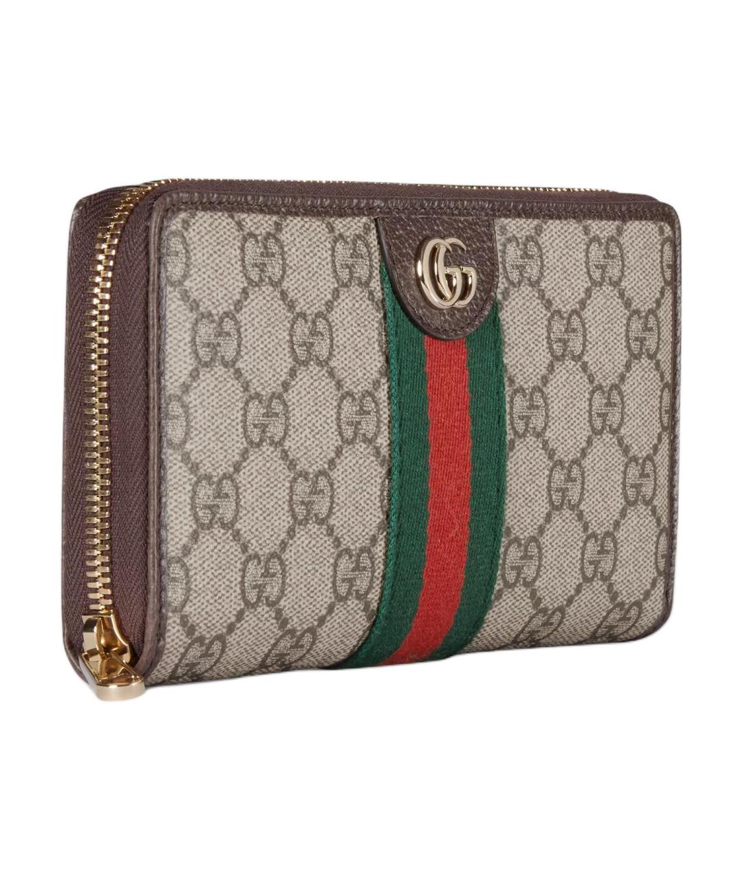 GUCCI Коричневый кожаный кошелек, фото 2
