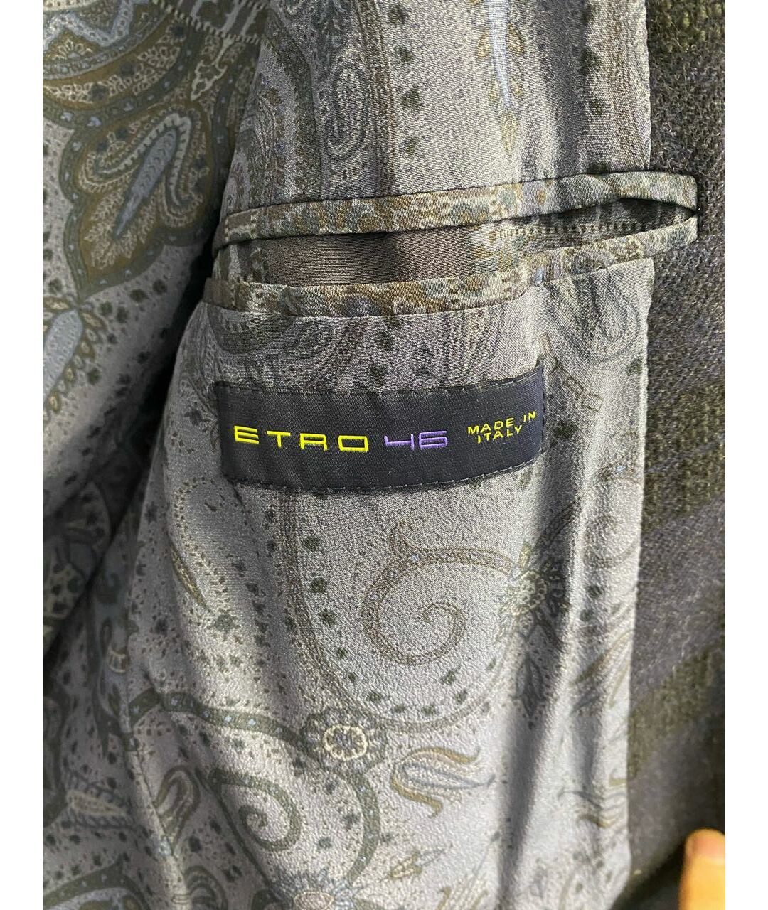 ETRO Темно-синее шерстяное пальто, фото 5