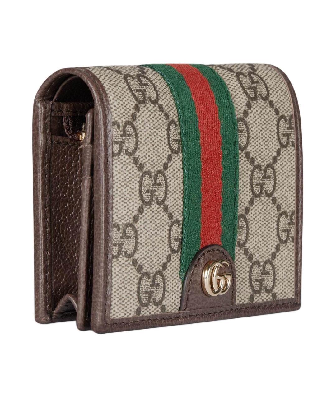 GUCCI Коричневый кожаный кошелек, фото 2