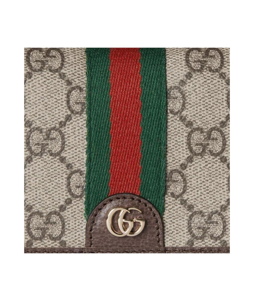GUCCI Коричневый кожаный кошелек, фото 7