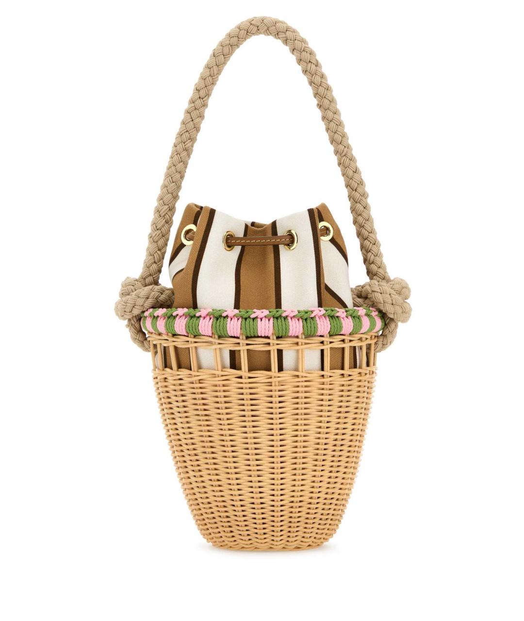 PRADA Бежевая сумка с короткими ручками, фото 3