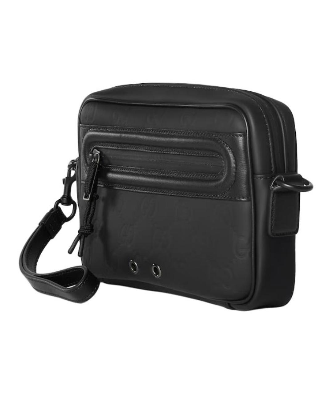 GUCCI Черная кожаная сумка на плечо, фото 3