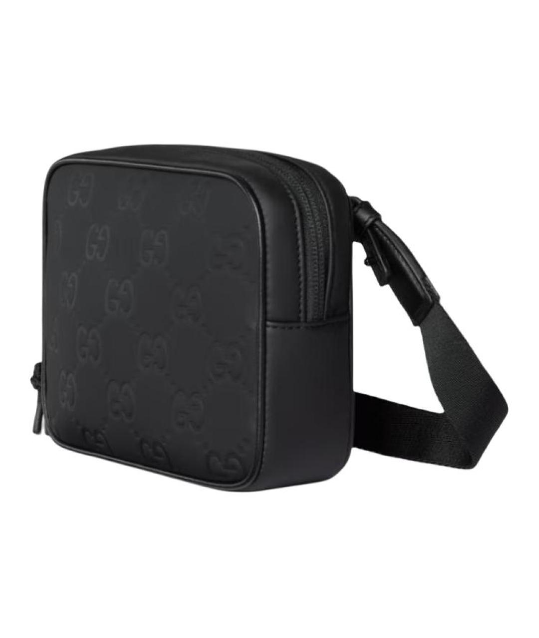 GUCCI Черная кожаная сумка на плечо, фото 1