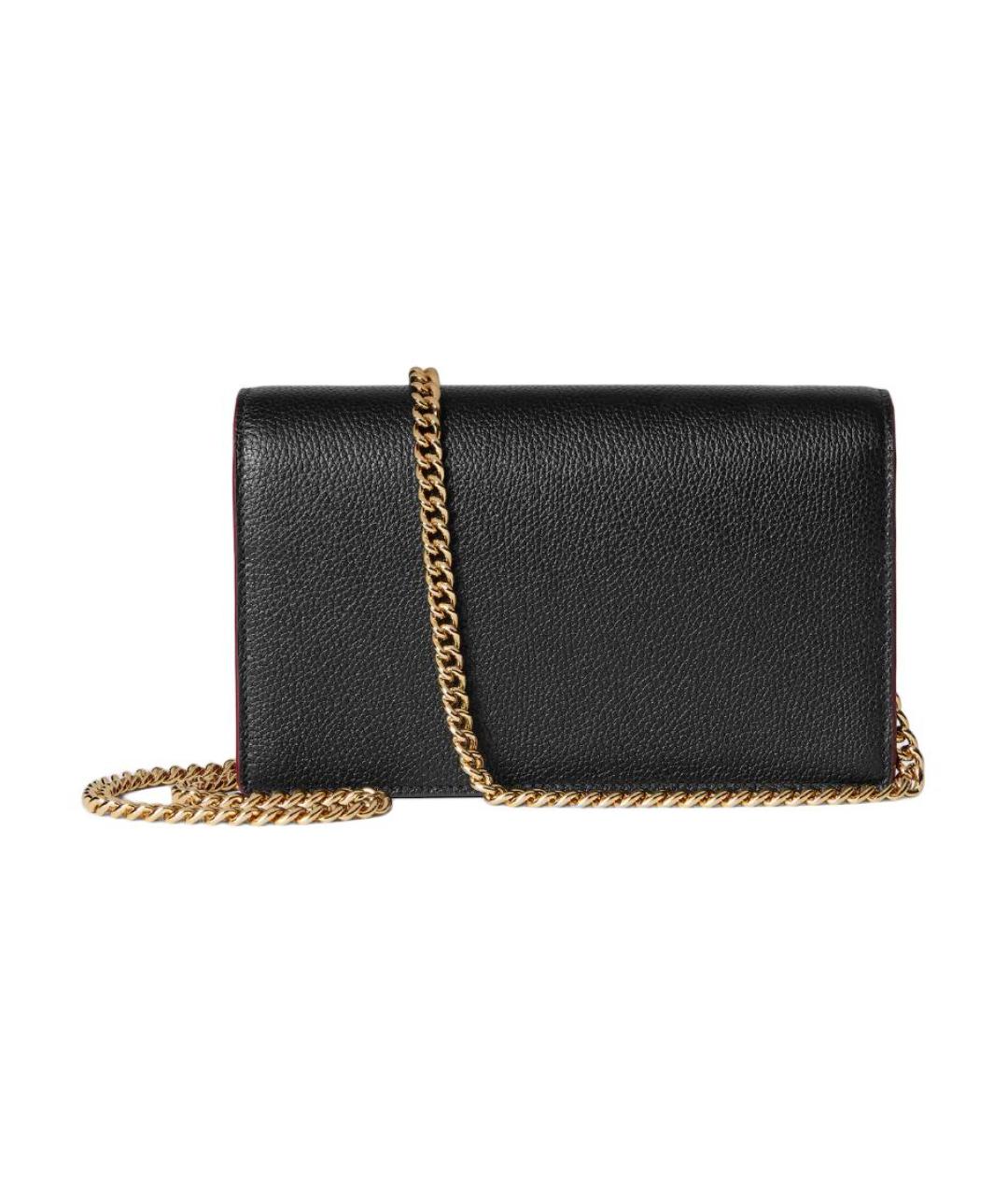 GUCCI Черная кожаная сумка через плечо, фото 4