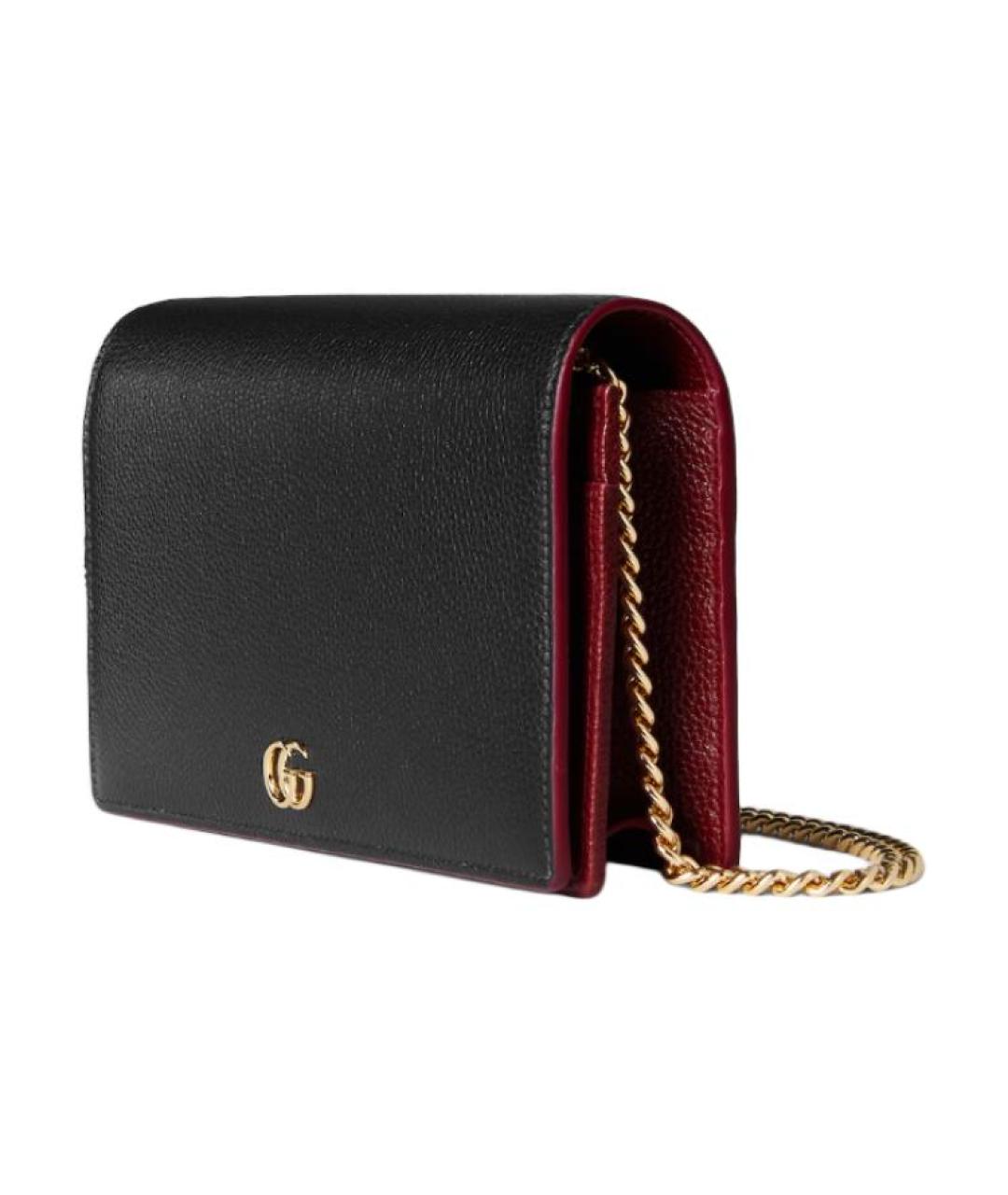 GUCCI Черная кожаная сумка через плечо, фото 2