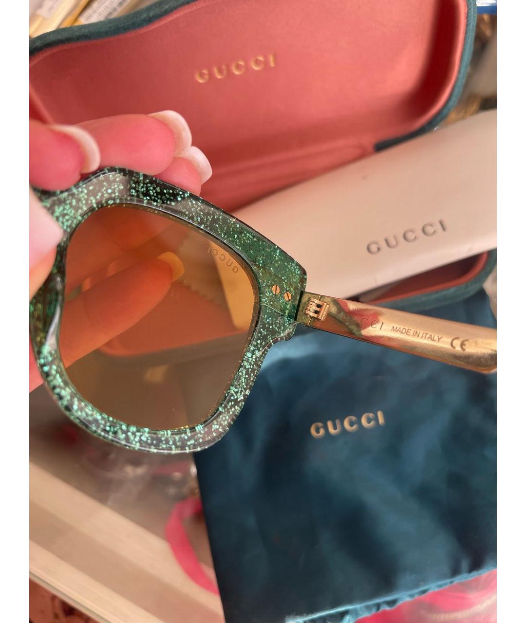 GUCCI Мульти пластиковые солнцезащитные очки, фото 5