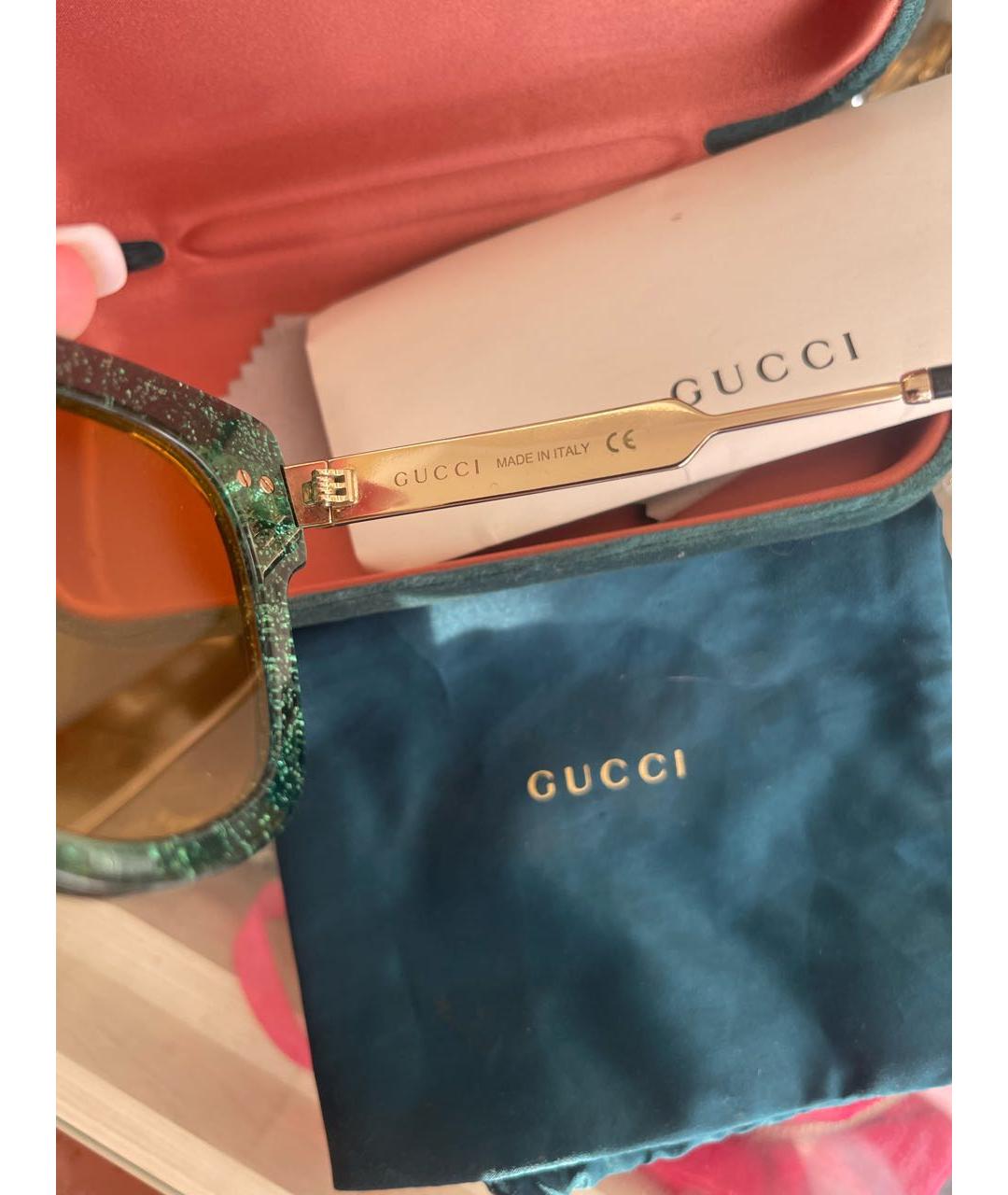 GUCCI Мульти пластиковые солнцезащитные очки, фото 6