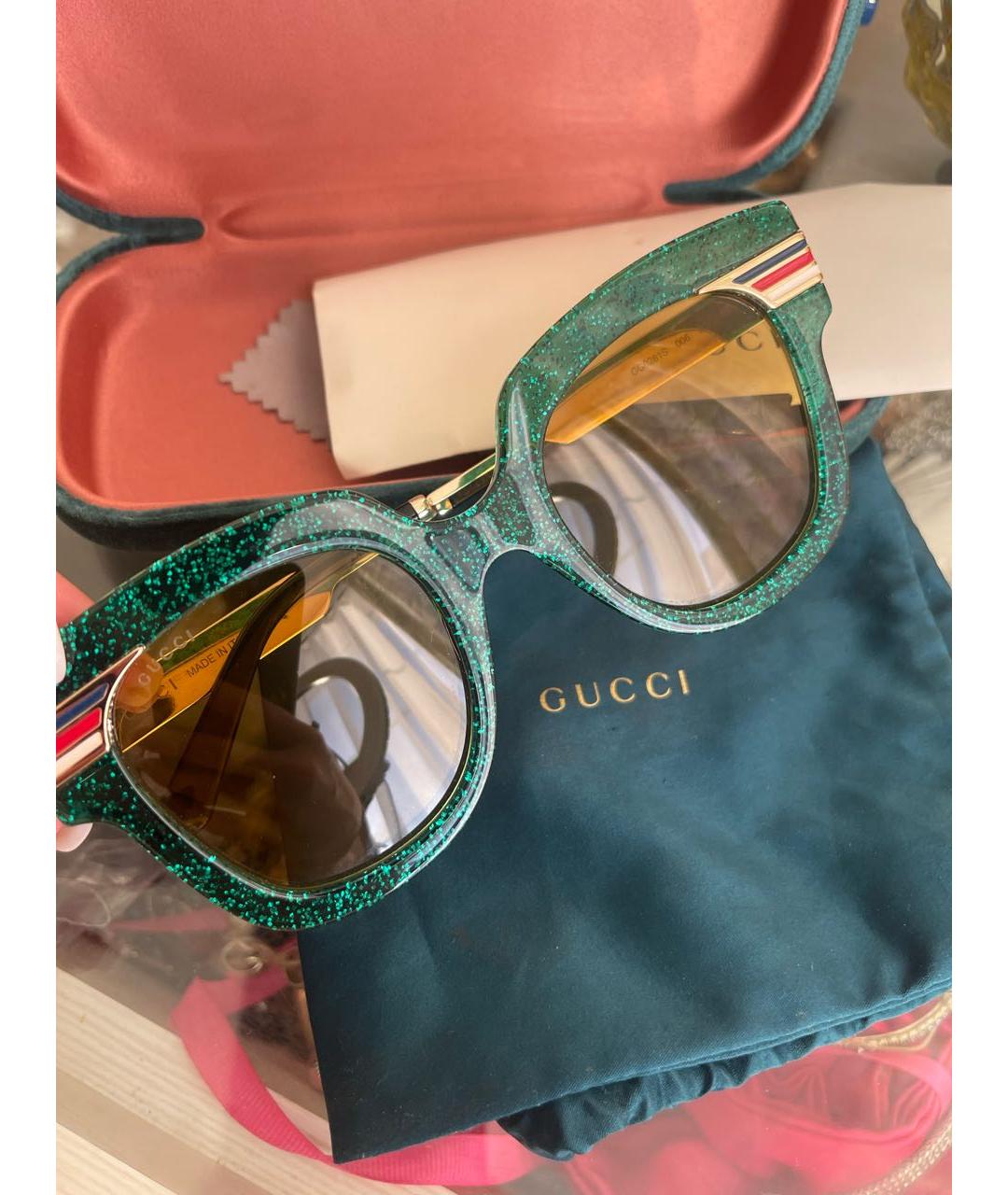 GUCCI Мульти пластиковые солнцезащитные очки, фото 4