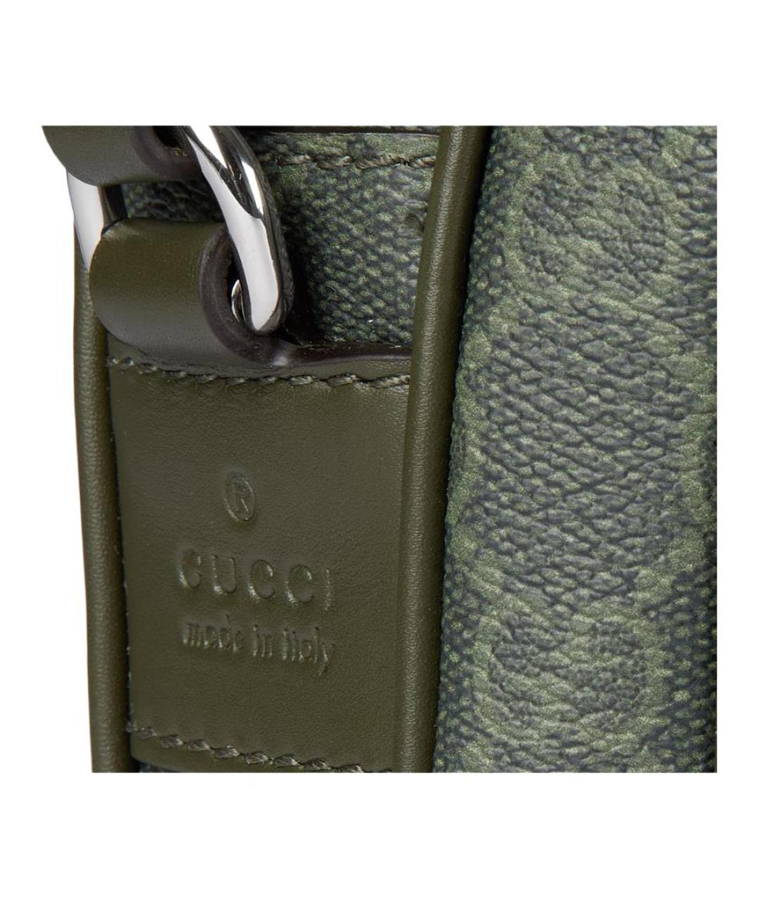GUCCI Зеленая кожаная сумка через плечо, фото 7