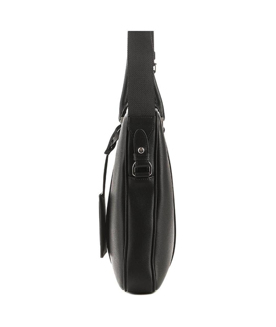 PRADA Черный кожаный портфель, фото 3