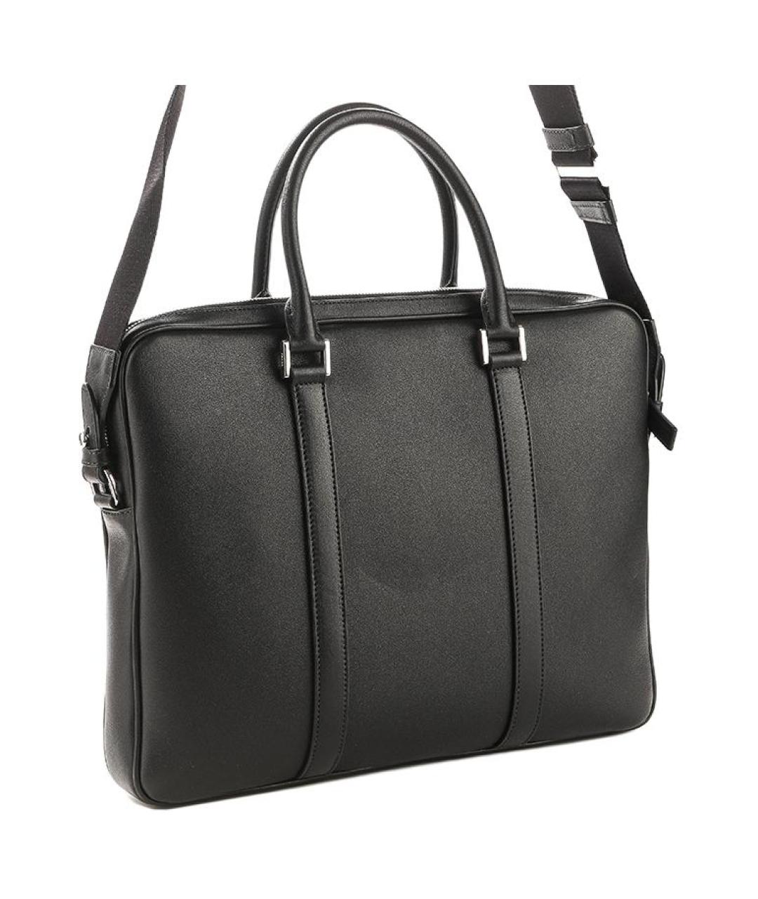 PRADA Черный кожаный портфель, фото 7