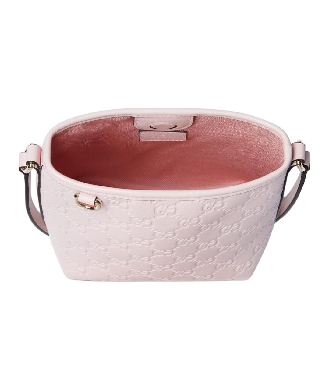 GUCCI Розовая кожаная сумка через плечо, фото 5