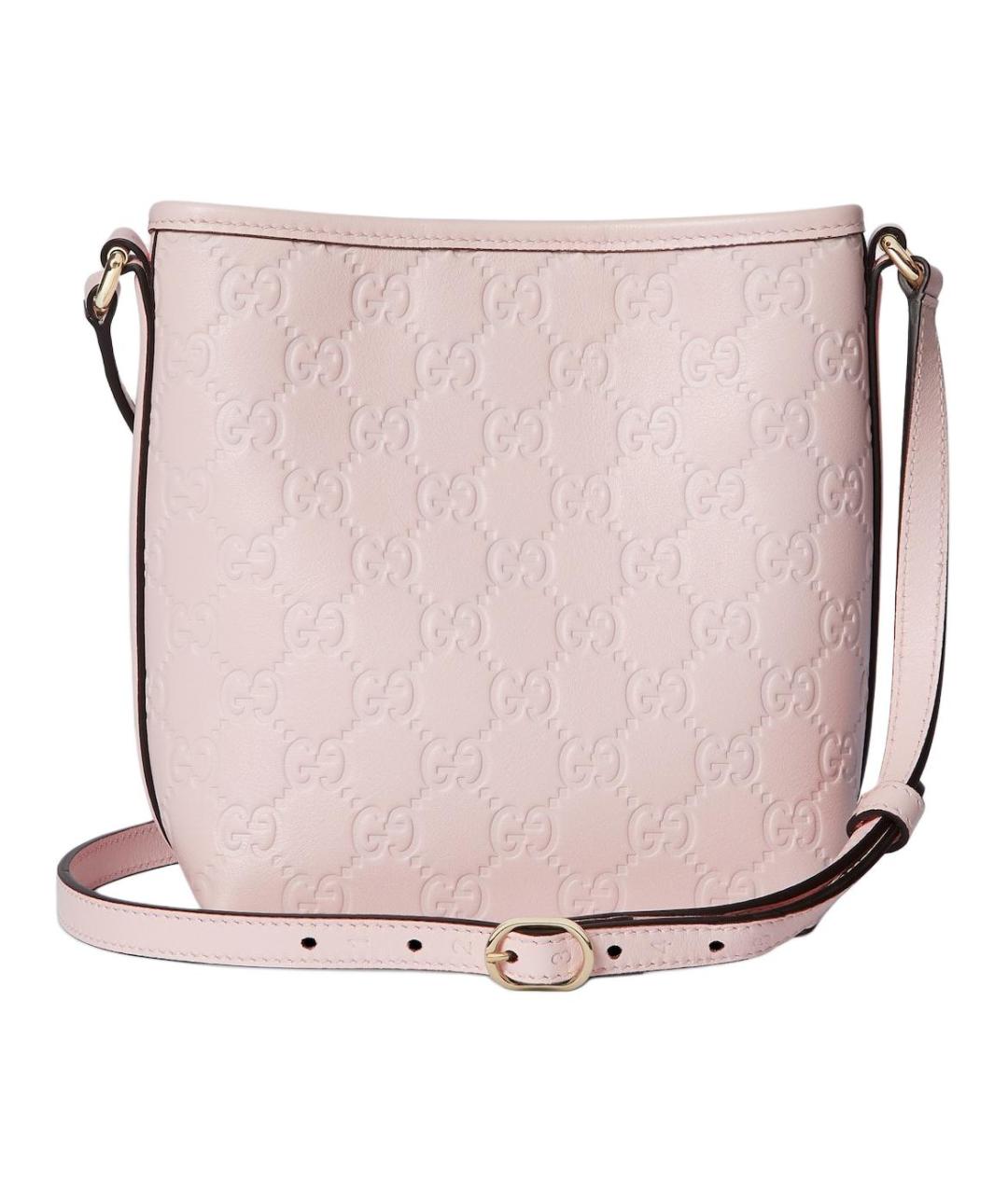 GUCCI Розовая кожаная сумка через плечо, фото 4