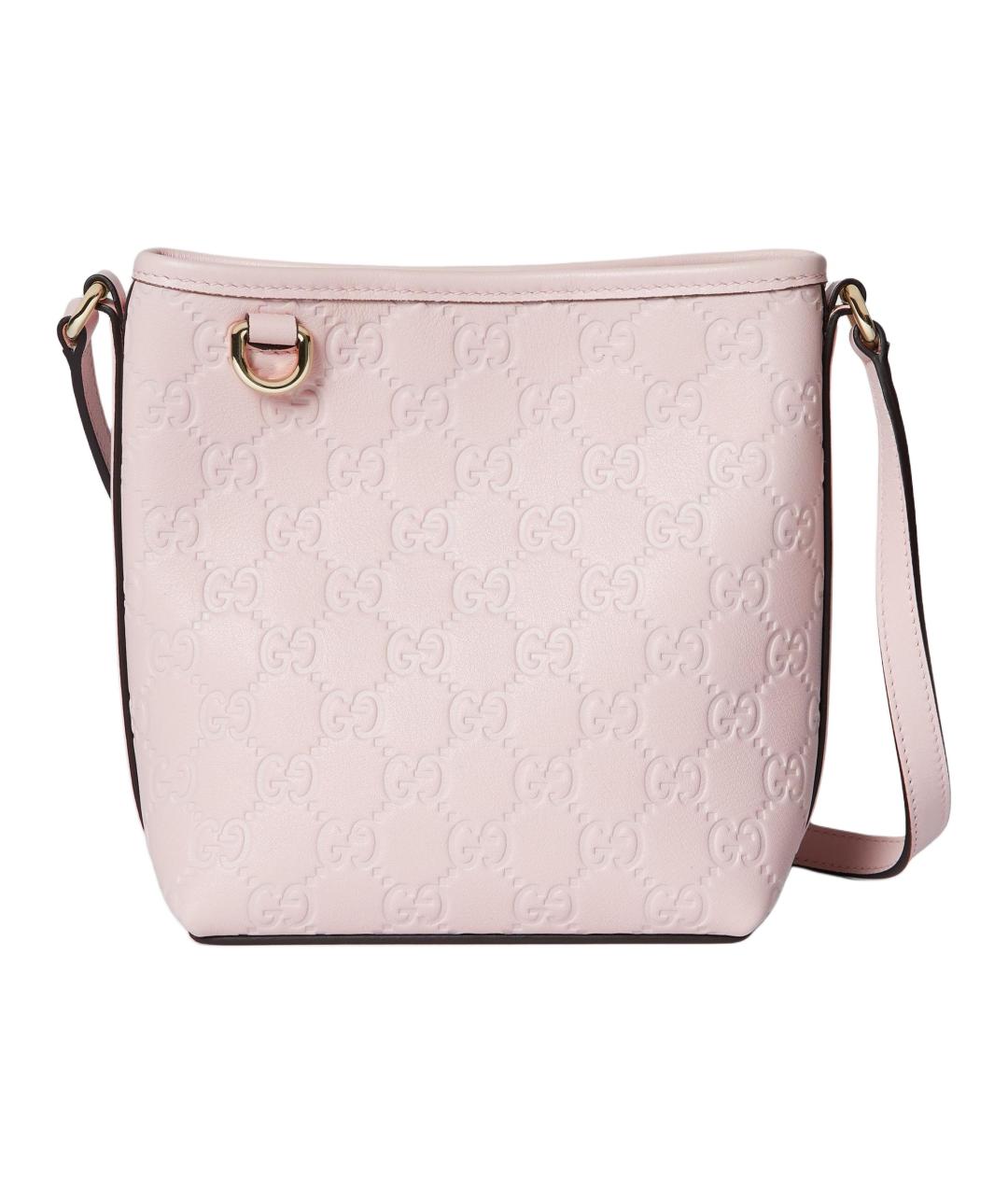 GUCCI Розовая кожаная сумка через плечо, фото 1