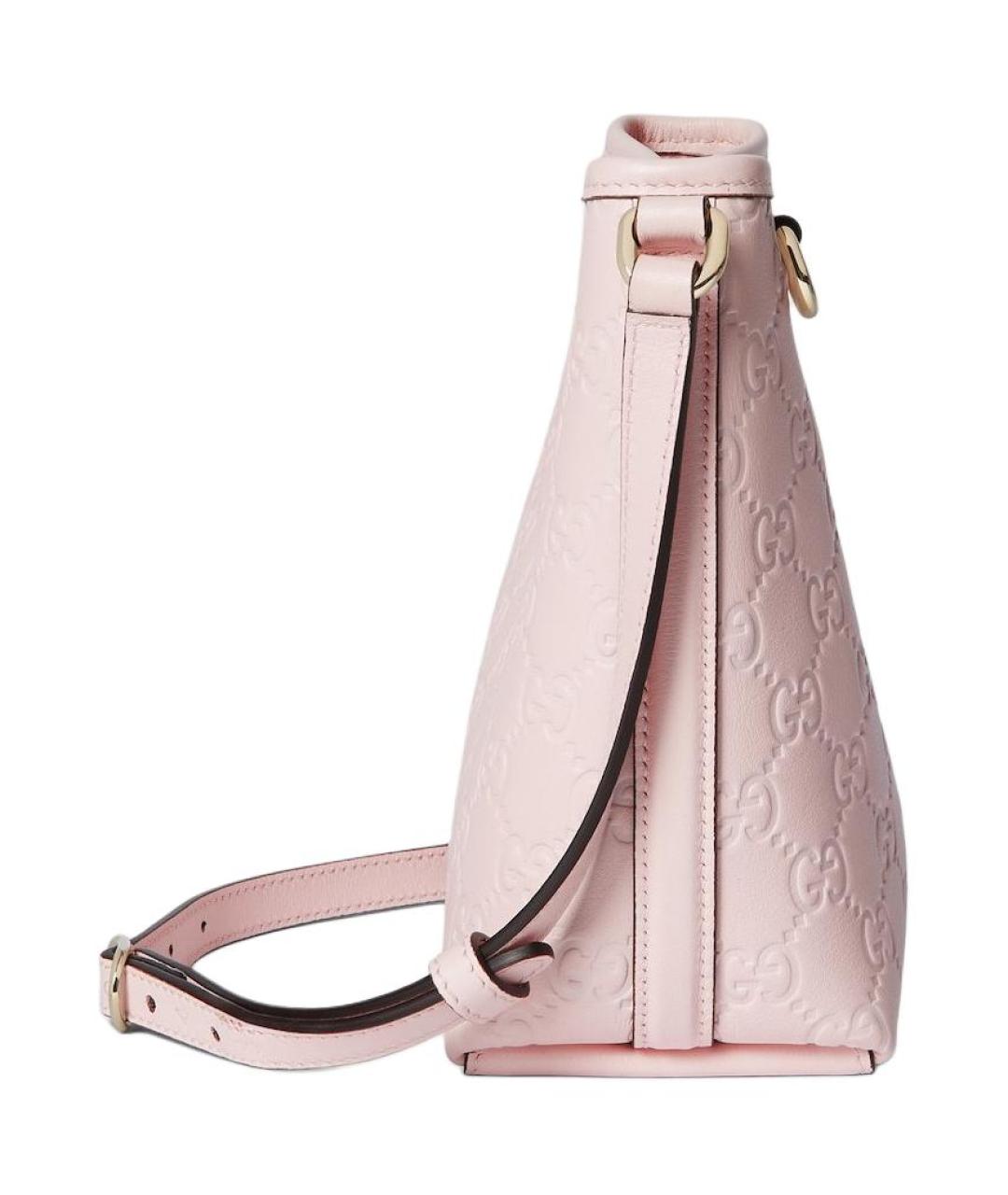 GUCCI Розовая кожаная сумка через плечо, фото 3