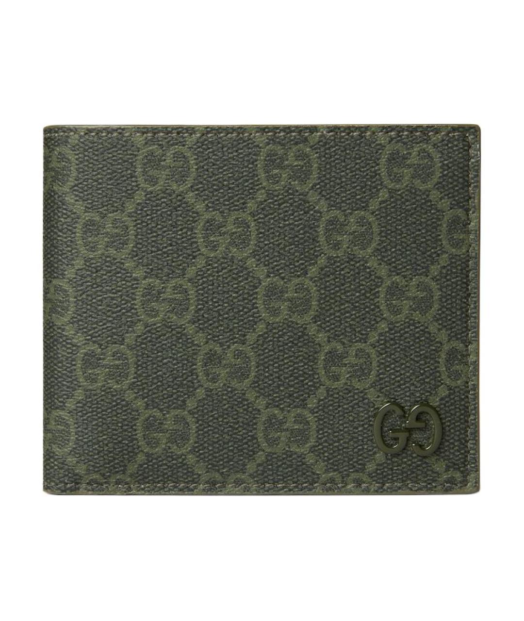 GUCCI Хаки кожаный кошелек, фото 1
