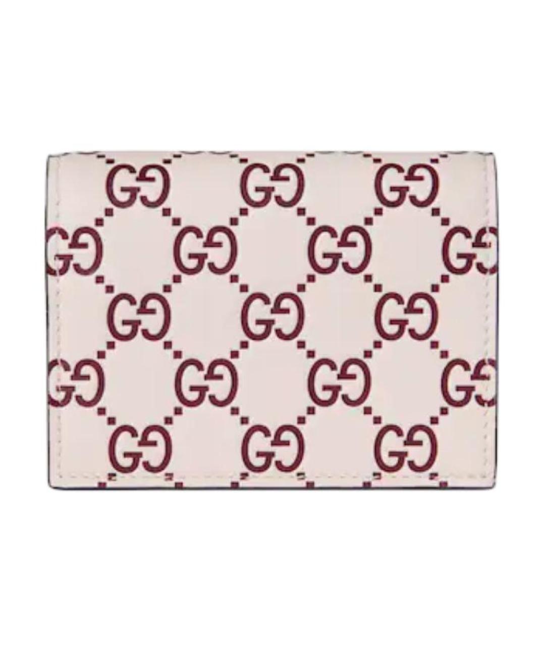GUCCI Розовый кожаный кошелек, фото 1