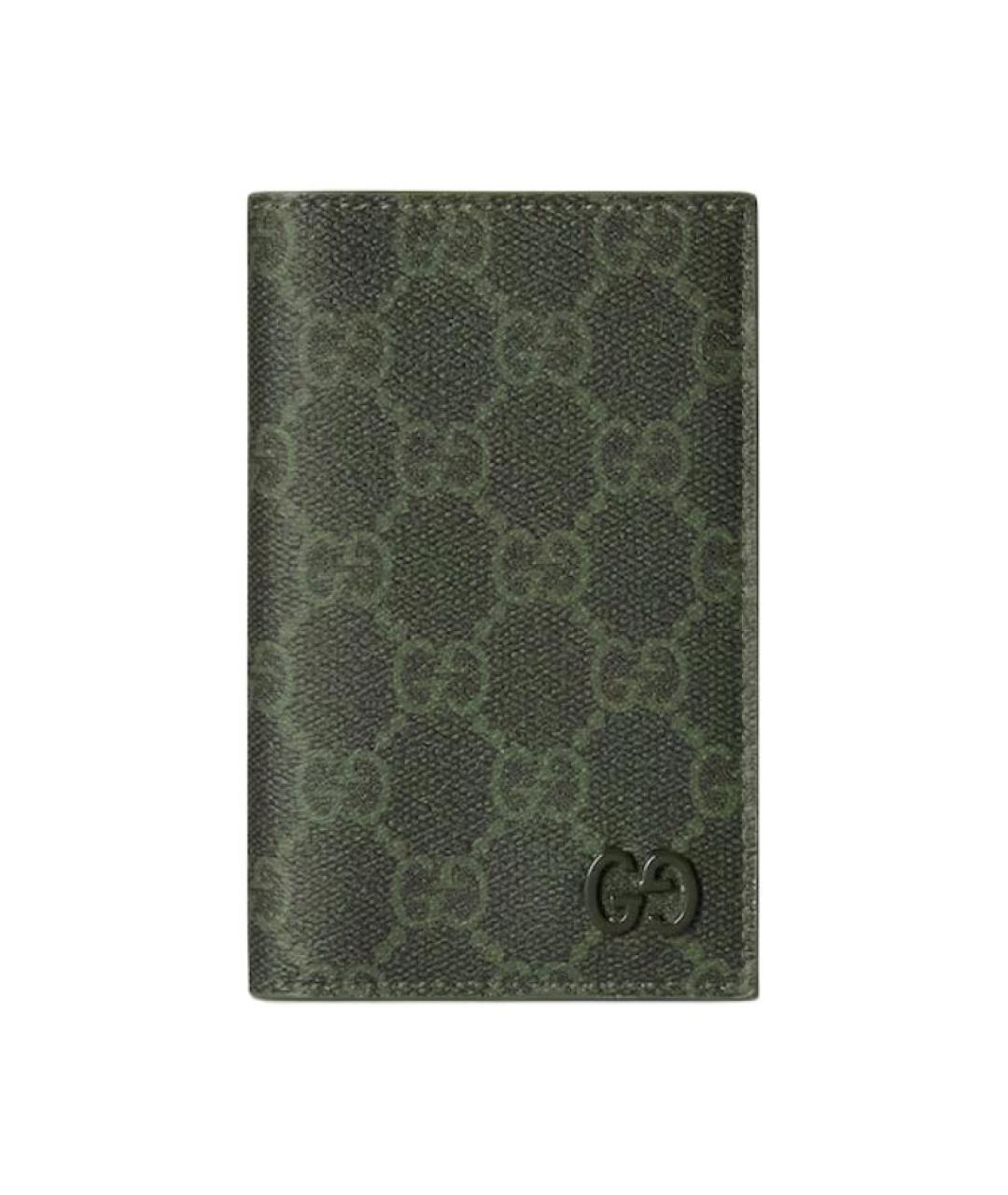 GUCCI Зеленый кожаный кардхолдер, фото 1